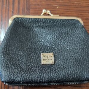 Dooney & Bourke Black Leather Coin Purse